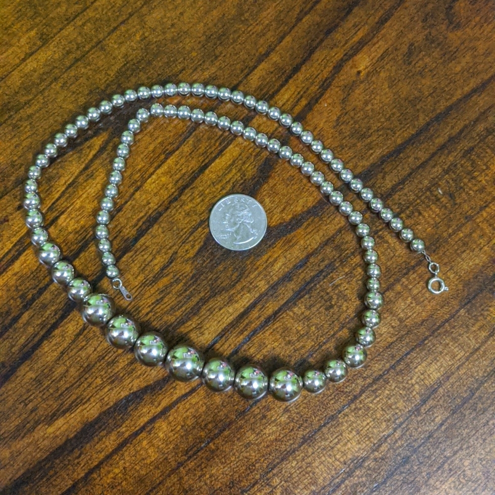 Vintage Made in Korea Ball Necklace 24"